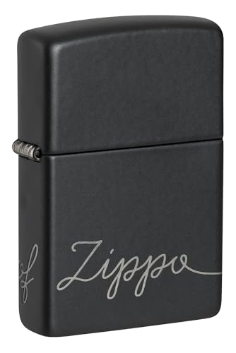 Image of Zippo Design Black Matte with Chrome, Windproof Pocket Lighter, Refillable, (BIS Certified)