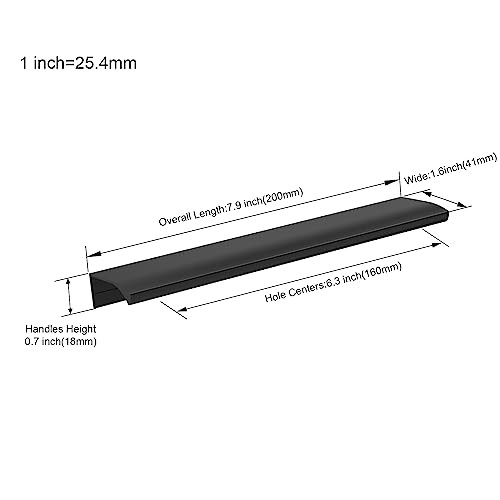 FURNIWARE Pack of 10 Cabinet Handles, Hidden Modern Furniture Handles, Hole Spacing 160 mm, Aluminium Furniture Handles - Image 4