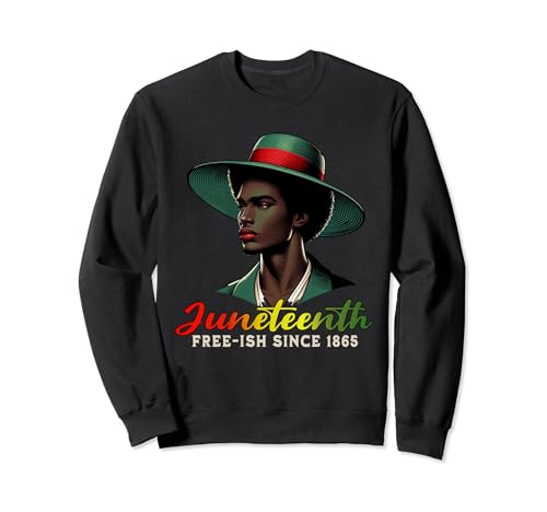 Free-ish Since 1865 - Bandera del Día Juneteenth 2024 Black Pride Sudadera