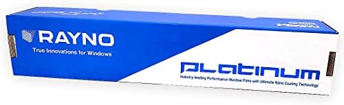 Rayno UV Blocking Window Film - Platinum 50 Insulation Sun Control Reflecting Protection Wrap - Energy Saving Film for Homes Offices Businesses - Light Filtering - Blue Charcoal Tinted (24" x 50')