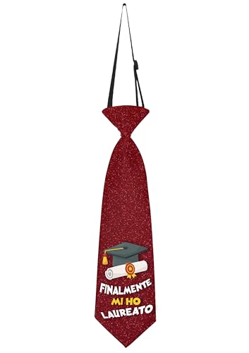 KAÏDENSÏ Regalo Laurea Gadget - Cravatta Mi Ho Laureato 45x16cm - Regalo Laurea Divertente