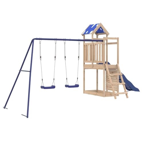 Volete dare ai vostri figli la libertà di giocare a casa? Questo set da gioco per esterni in legno trasforma il vostro cortile in un parco giochi per avventure fantasiose!