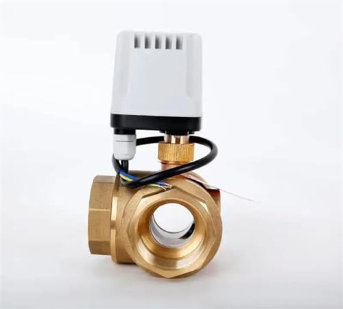 Válvula de bola motorizada de latón tipo L con control de 3 cables y alimentación de 12VDC 3