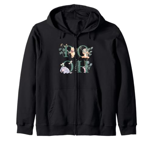 Winnie the Pooh Veste zippée à fleurs style décontracté pour les fraîches journées d'automne