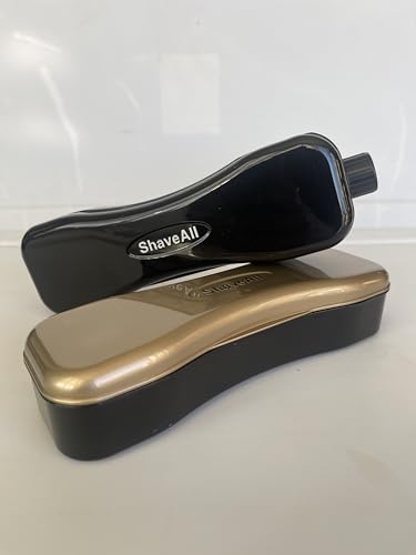 Shave-All Premium Travel Razor Case in Black or Gold, TSA-Approved Grooming Organizer with 2.5oz Liquid Tank, Extra Blade Storage for Business Travel and Daily Use