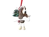 Basset Hound Ornament with Unique 