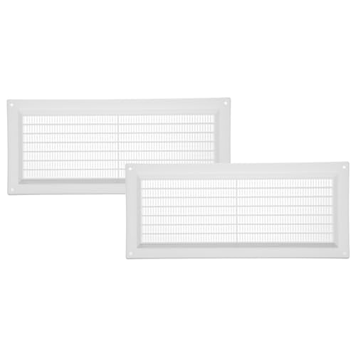 Grille d'aération 75x250 mm plastique blanc pour conduit ventilation rectangulaire - 2
