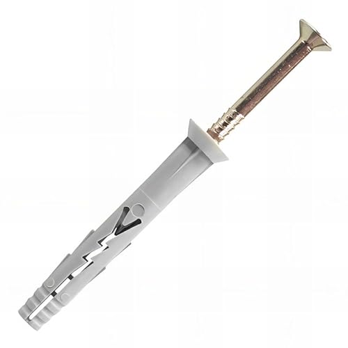 Scell-it - 100 chevilles à frapper nylon multi-matériaux, clou tête fraisée, Inox A4-6 X 55 mm