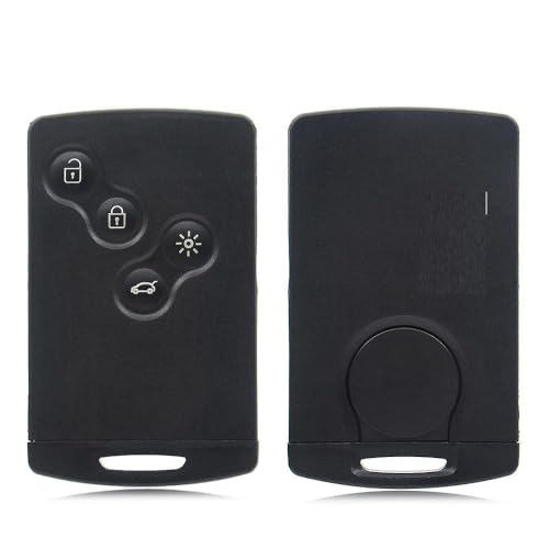 AUTOZOCO Carcasa Tarjeta Llave del Coche 4 Botones, Compatible con Renault Captur/Clio/Duster/Espace/Fluence/Grand Scenic/Kadjar/Kangoo/Laguna/Latitude/Logan/Master/Megane