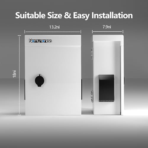 Image of Outdoor Electrical Box with Thermostat and Fan, Cold-Rolled Steel Plate, Aluminum Alloy Back Beam, One-Piece Ventilation Design, IP65 Waterproof, Wall /Pole Mounted. (17.7 inch x 13.7 inch x 7.9 inch)