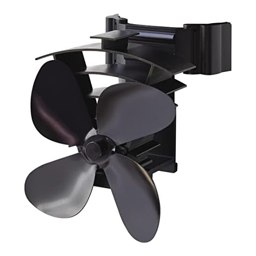 Valiant Ventilador de estufa Remora, magnético, alimentado por calor (FIR350), negro, 200 mm