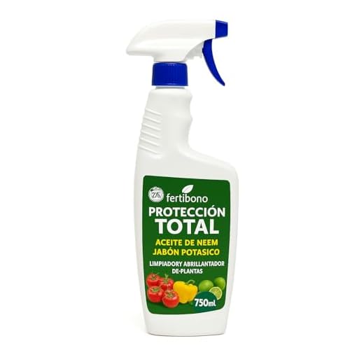 FERTIBONO Protección Total: Jabón Potásico, Aceite de Neem, Fungicida y Abono Natural -(750ml)- Protección, Prevención y Curación de Enfermedades Fúngicas e Insectos Dañinos en Plantas - Residuo Cero