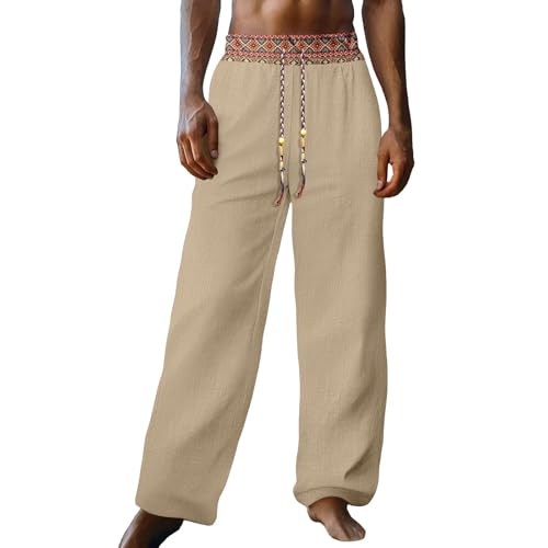 Pantalon de détente homme à taille élastique confort et jambe large