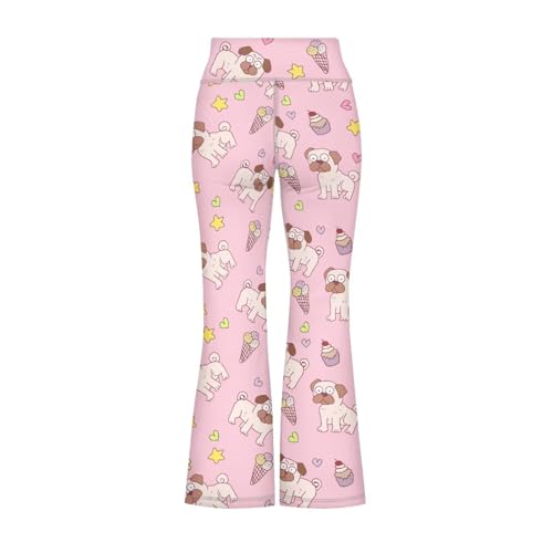 Cozeyat Girls Flare Leggings Wide Leg High Waisted Yoga Pants Tummy Control Full Length Bell Bottoms 5-14 Years2