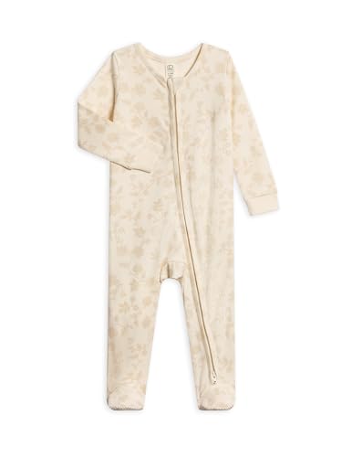 Image of Colored Organics Baby Zip-Up Footed Sleeper with 2-Way Zipper - Organic Cotton Pajamas
