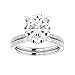 1/2/3 CT Stone Moissanite Engagement Ring Set | Bridal Ring Set | Wedding Sets | Rings for Women | Handmade Solitaire Anniversary Promise Gifts Her (Oval - 3 CT - 10x8mm, 10K Solid White Gold)
