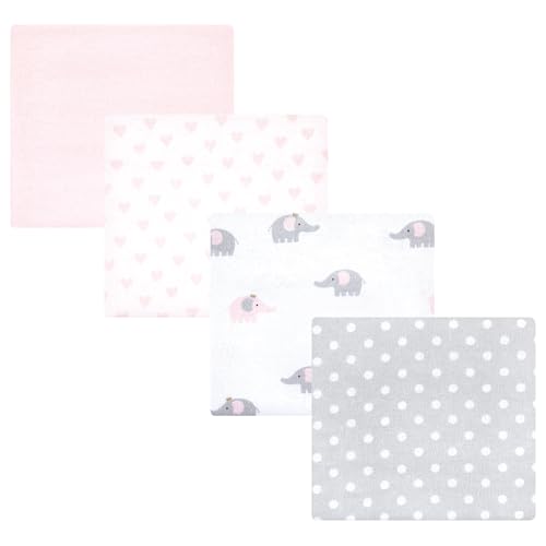 Image of Luvable Friends Little Treasure Flannel Receiving Blankets 4pk