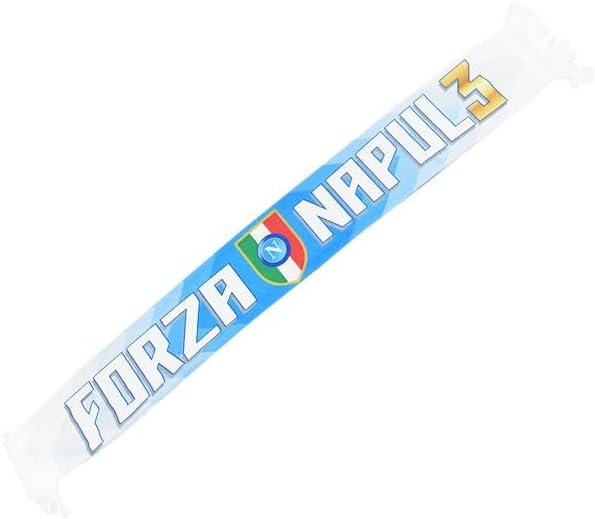 SSC NAPOLI Men's Schal Campioni Forza Napul3 Scarf Samples, White, One Size, White, One size