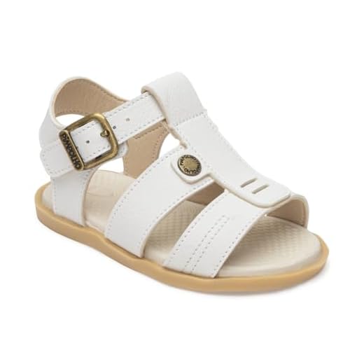 Sandália infantil menino Papete Batizado Pimpolho Casual Básica antiderrapante (Branco, BR, Bebê, Numérico, 18)