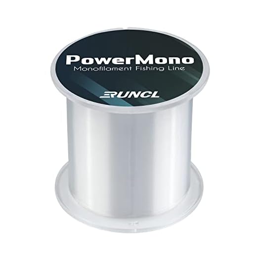 RUNCL PowerMono Fishing Line, Monofilament Fishing Line - Ultimate Strength, Shock Absorber, Suspend in Water, Knot Friendly - Mono Fishing Line (Clear, 5LB(2.3kgs), 300yds)