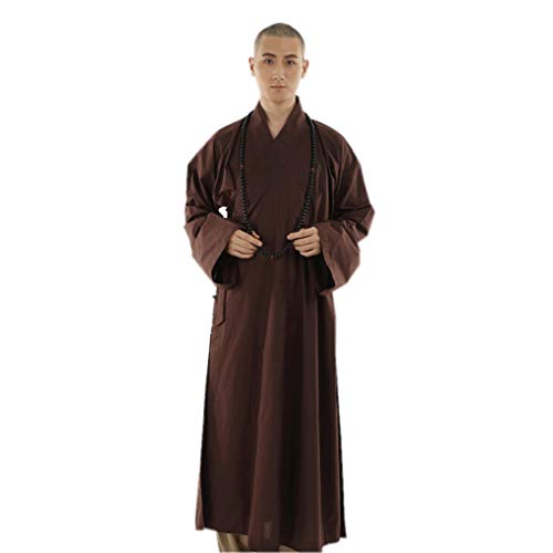 ZanYing Shaolin Unisex Monk Kung fu Robe Bichounic Lama Long Gown Summer