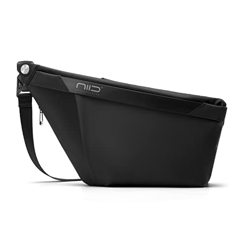 NIID Sling Shoulder Bag Waterproof Crossbody Casual Daypack Lightweight Travel Backpack for Men Women, FINO 4 Black Chest Bag