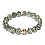 [石流通センター] ブレスレット ブラックタイチンスーパーセブン (3A) (約10～10.5mm) 天然石 パワーストーン