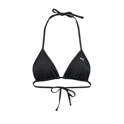PUMA Damen Puma Women's Triangle Bikini Top, Schwarz, L EU