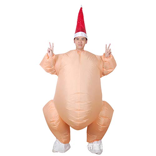 VIDOO Disfraz de Pavo Asado Inflable Pollo de Halloween para Adultos Disfraces...