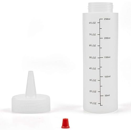 Botellas para apretar de 8 onzas ideales para barbacoas, salsas y jarabes 3
