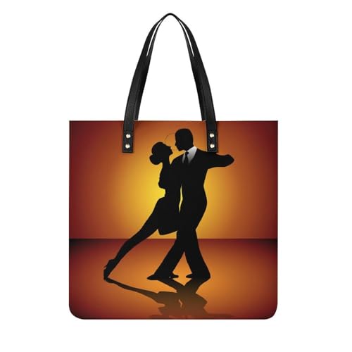 Tote bag pour voyage souple grand sac à bandoulière femmes motif danse 39x39