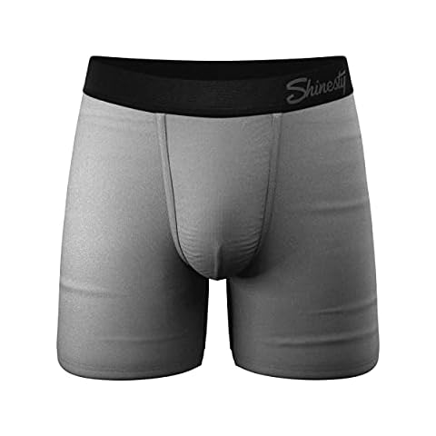 Shinesty Hammock Support Mens Underwear with Pouch | Mens Large Boxer Briefs Flyless | US Large Grey Cover