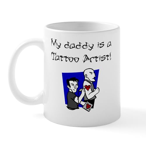 CafePress My Daddy Is A Tattoo Artist Mug 11 oz (325 ml) Ceramic Coffee Mug