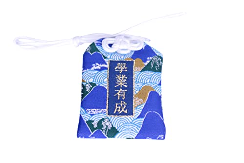Japanese Omamori - 10 Styles of Good Luck Charms for Health/Career/Education/Love/Safety/Wealth (Academic Success - Blue Mountains)