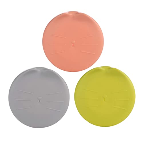 TOGEVAL Dog Food Can Covers Lids 3 Pack Sealing Cover Scoop Opener Can Sealing Lid Food Can Protectors
