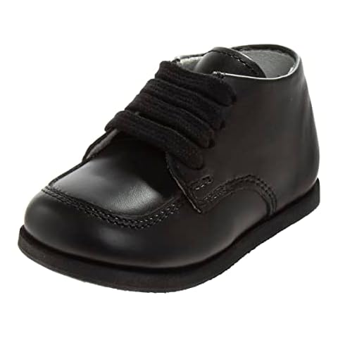 Josmo Beginner High Top Leather Unisex First Walking Baby Shoes - Black (Size 2.5 Infant) Cover