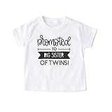 Promoted to Big Sister of Twins Onesie or Shirt | Twins baby Reveal announcement to Older Child (6-9...