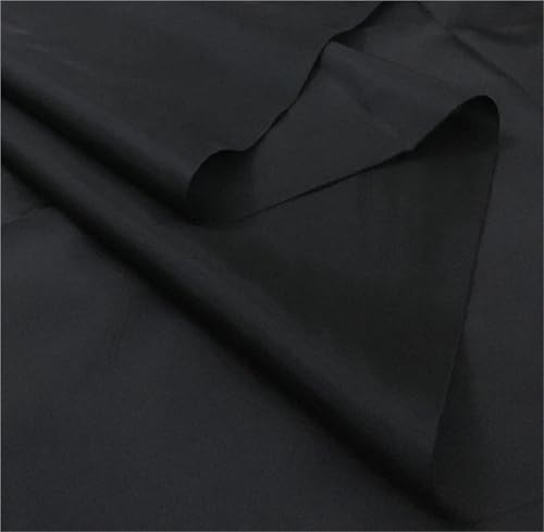 Tissu de doublure noire fin et résistant en taffetas de polyester pour réparer un sac