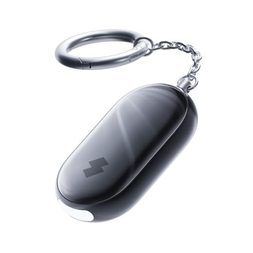 SwitchBot Alarme de Sécurité Personnelle, 130dB Sirène puissante & Lumière stroboscopique, Porte-clés d'Autodéfense IP65 avec Alertes de Localisation, Parfaite pour Femmes, étudiants et Enfants, Noir