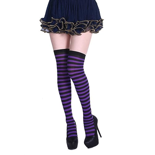NAUZE 2 works Halloween Striped Stockings Over knee Stocking High Socks Knit Halloween Costume Party Clothing Accessories for Halloween Christmas - Image 4