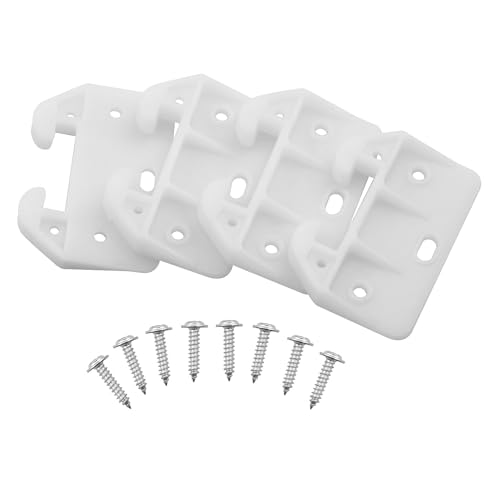 Zangc Plastic Drawer Guide Drawer Assist Sliding Nail Cabinet and Drawer Guide Center Mount Drawer Rail Brackets with Screws 12PCS
