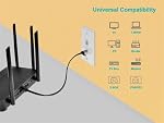 Monoprice Cat6A Ethernet Patch Cable - Slim Flat U/FTP 30AWG Molded Boot 20ft Black