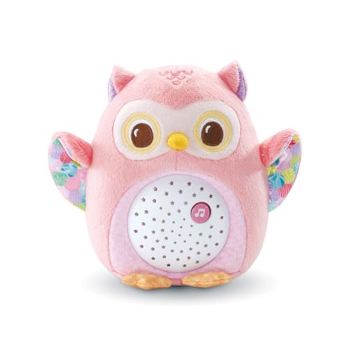 VTech - Ma Veilleuse Lumi Chouette Rose, Peluche Apaisante, Veilleuse Musicale et Lumineuse, Musique Douce, Berceuses, Bruits Blancs et Sons de la Nature,...