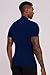 Compression Shirt Men Mock Turtleneck Short Sleeve Athletic Workout T Shirts Quick Dry Sports Undershirt Base Layer Tee Tops Navy Blue