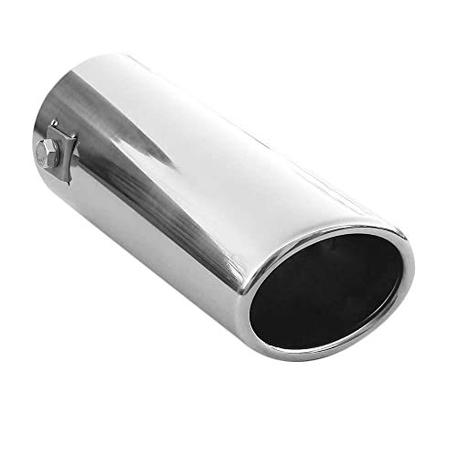 Embout d'échappement de voiture universel en acier inox chromé