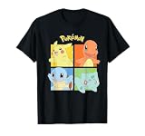 Pikachu Charmander Squirtle Bulbasaur Kanto Region T-Shirt