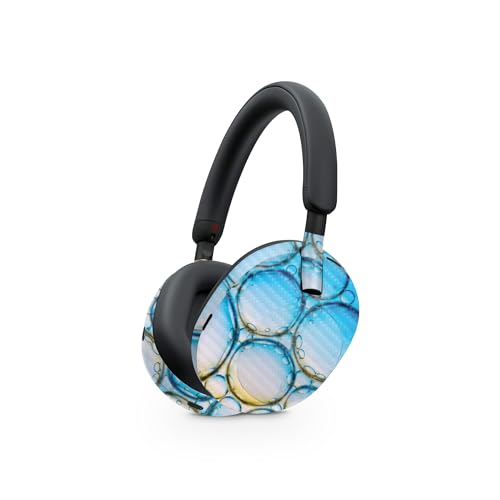 Image of MightySkins Carbon Fiber Skin Compatible with Sony WH-1000XM5 Headphones - Sunrise Bubbles | Protective, Durable Textured Carbon Fiber Finish | Easy to Apply