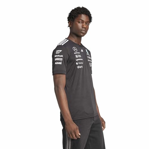 Image of adidas Mercedes - Amg Petronas Formula One Team Driver Jersey Black Men (Short Sleeve) Men's (Pack of 1)