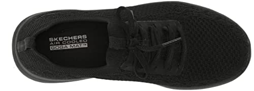 Skechers Women's Max Cushioning Lite-Overjoyed Sneaker, Black/Black, 9.5 #TOP4