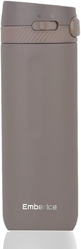 EmberIce Botellas térmicas con aislamiento al vacío de 20 onzas, doble pared para viajeros y campistas, mantiene las bebidas calientes 18 horas,